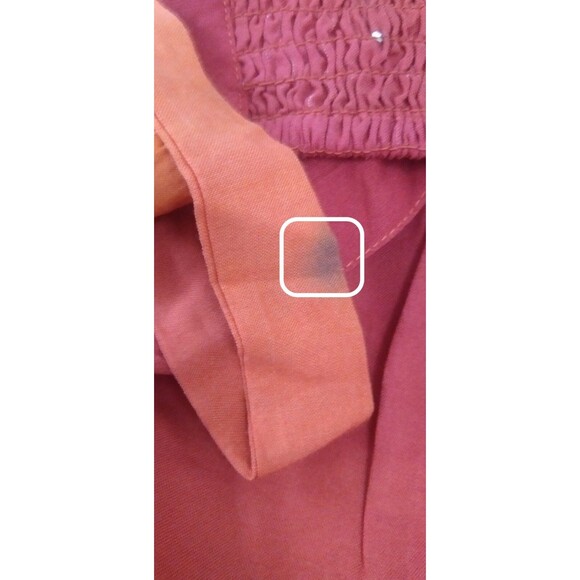 Farm Rio Anthropologie Tuca Tropica Cropped Blouse Tank Top Smocked L-G 255811 - Picture 5 of 6